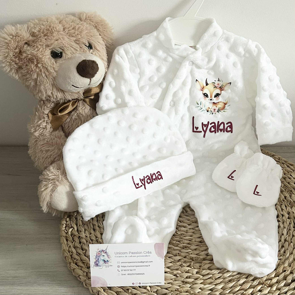 Coffret Pyjama Minky 3pcs Personnalisé