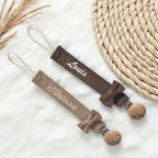 Attache Tétine Velours Côtelé Personnalisée