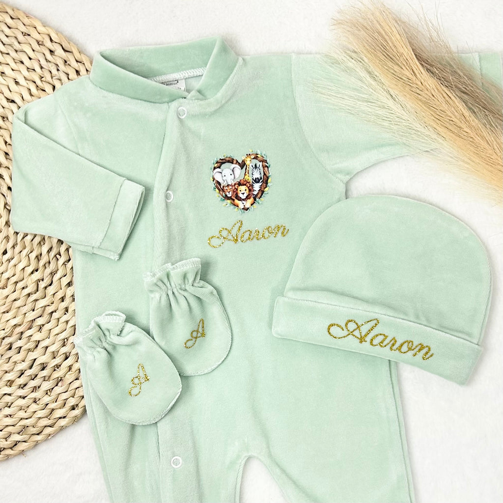 Coffret Pyjama 3pcs - Velours (9 couleurs)