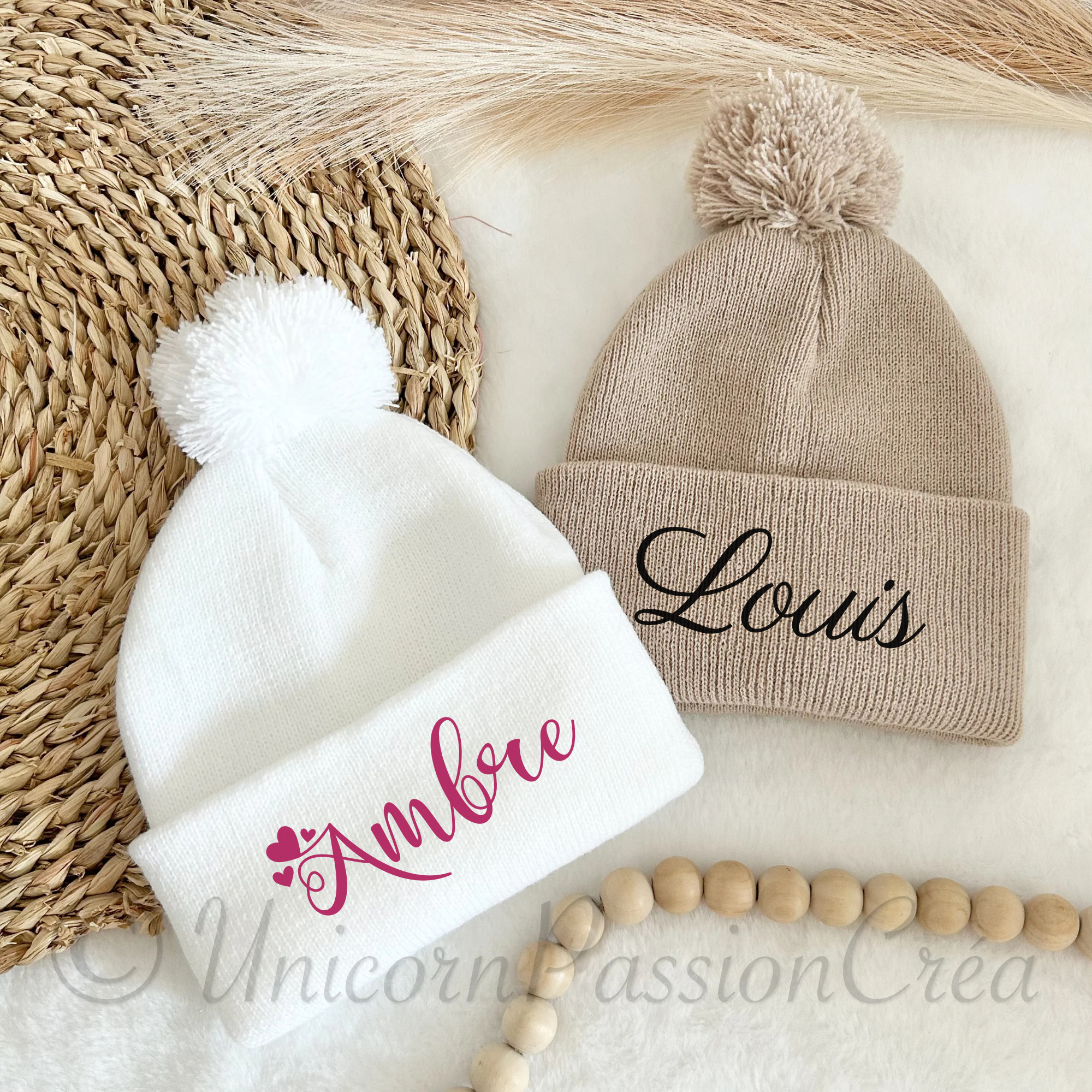 Bonnet Pompon Personnalisé