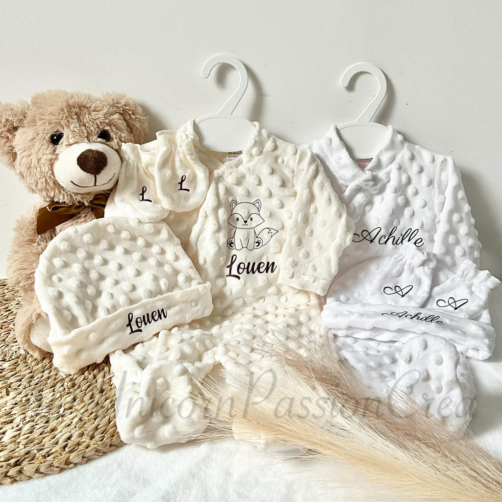 Coffret Pyjama Minky 3pcs Personnalisé