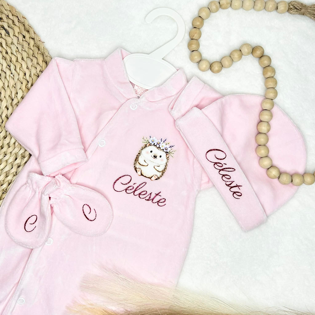 Coffret Pyjama 3pcs - Velours (9 couleurs)