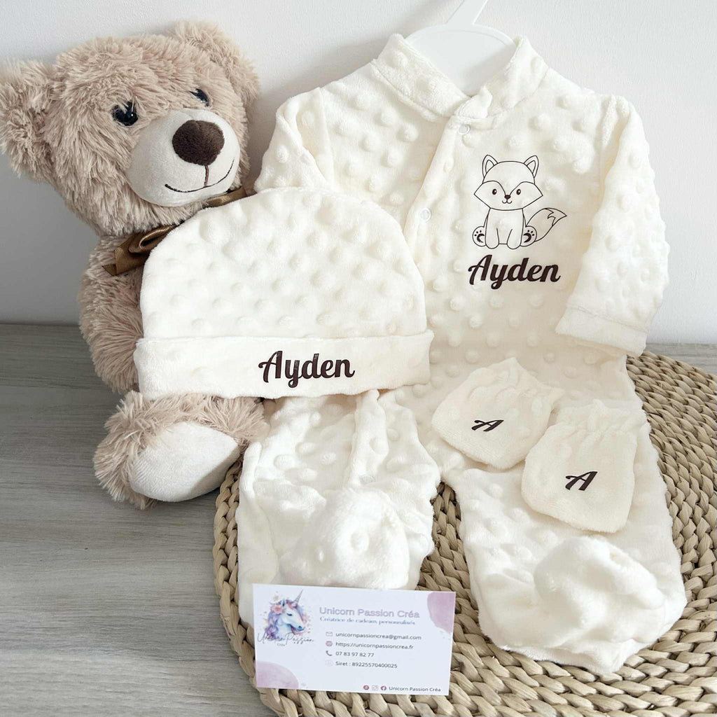 Coffret Pyjama Minky 3pcs Personnalisé