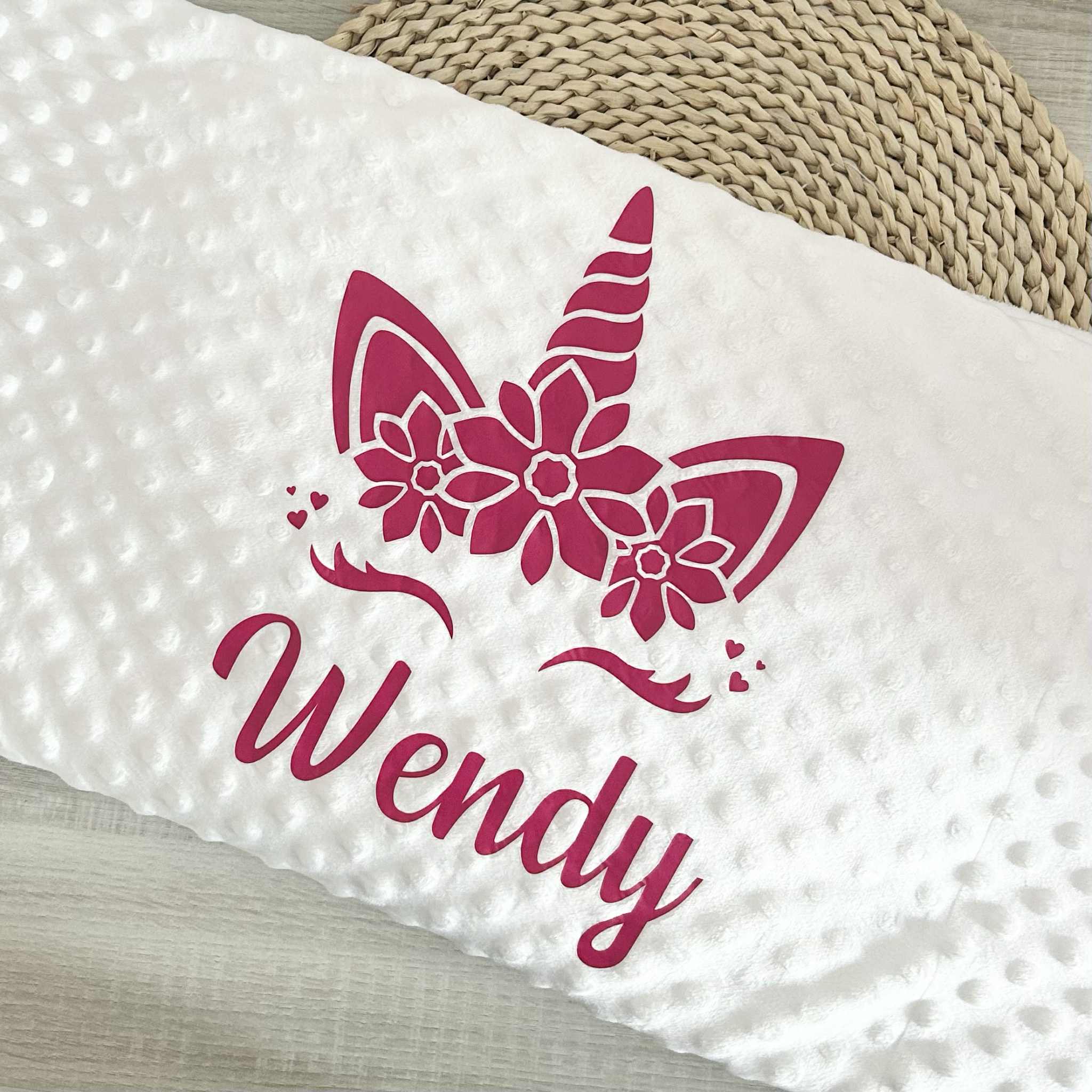 Couverture Minky à Personnaliser (Plusieurs Couleurs)