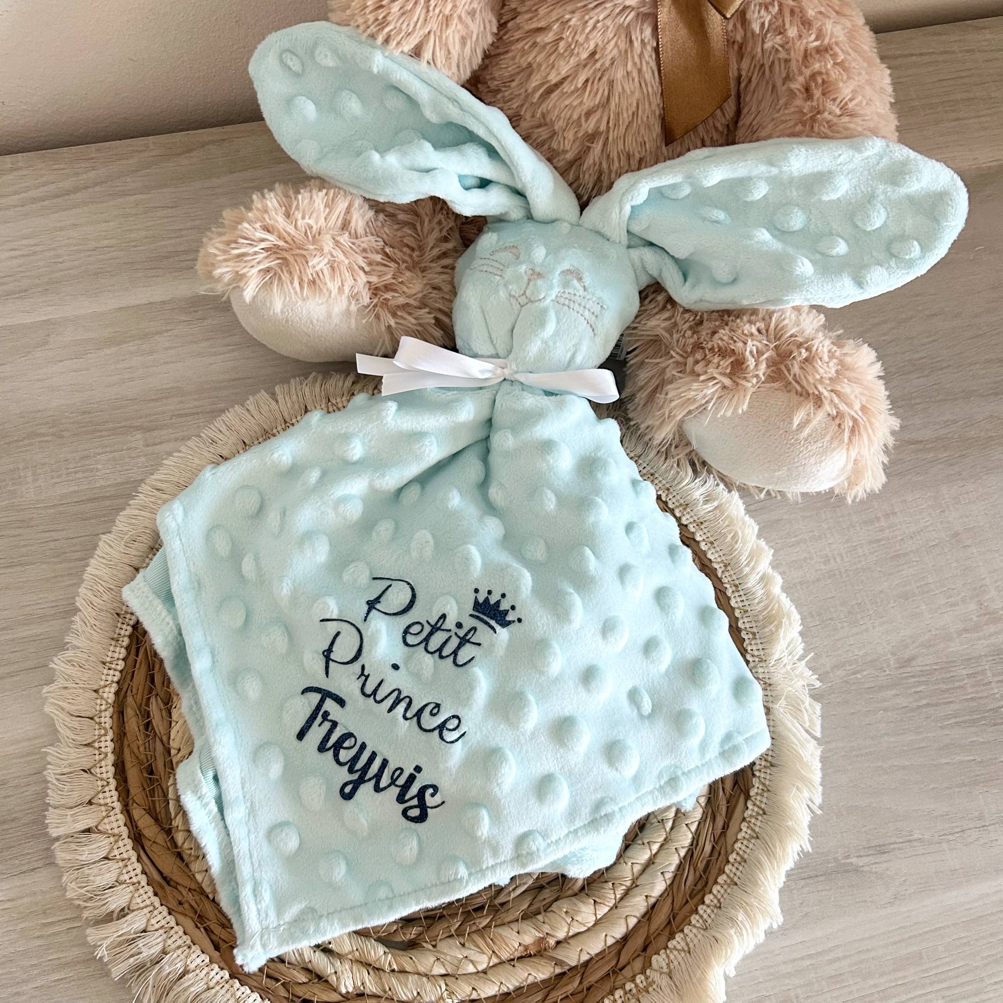 Doudou Lapin Minky Personnalisé