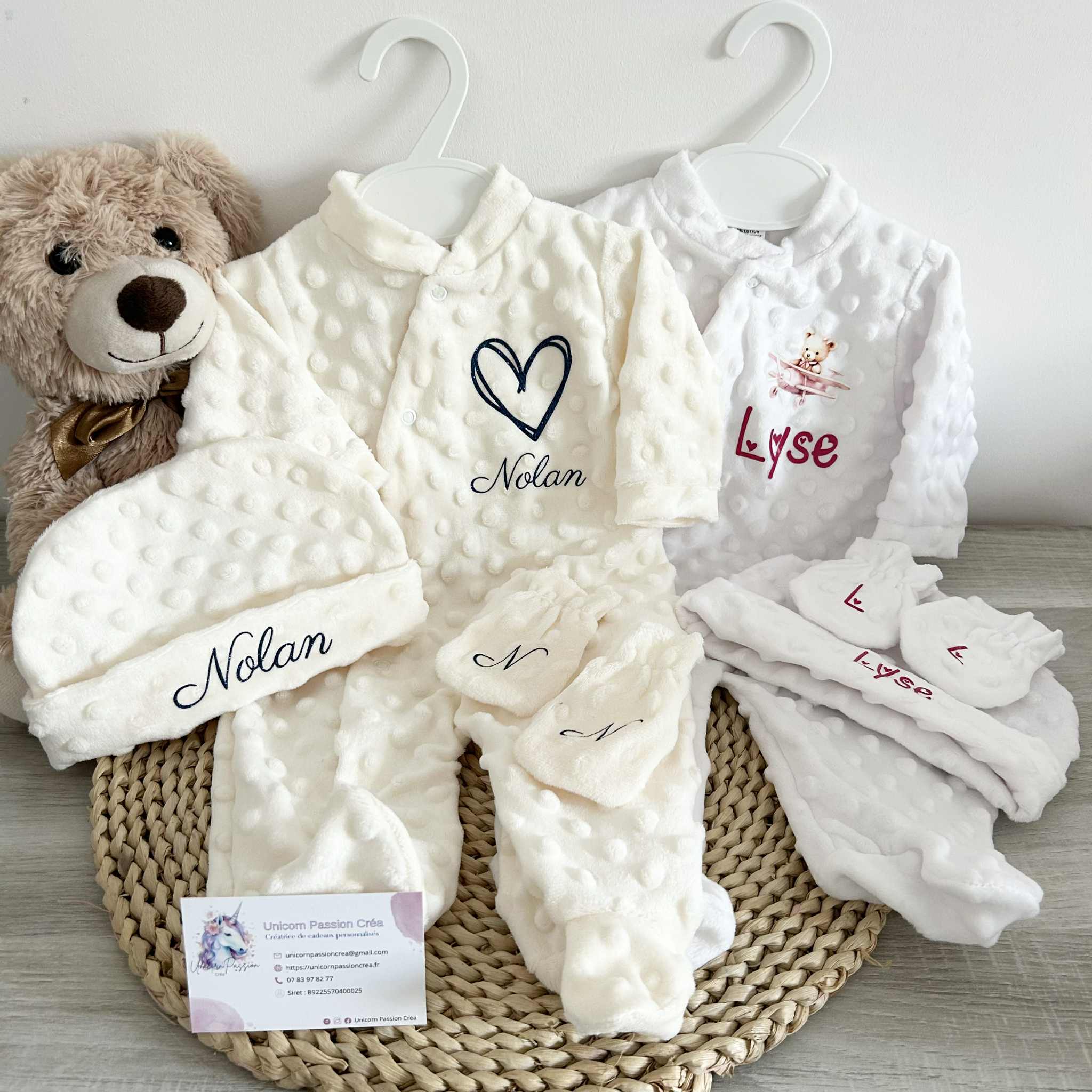 Coffret Pyjama Minky 3pcs Personnalisé