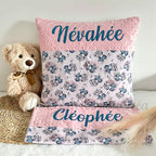 Housse de Coussin Minky et Motif Personnalisée