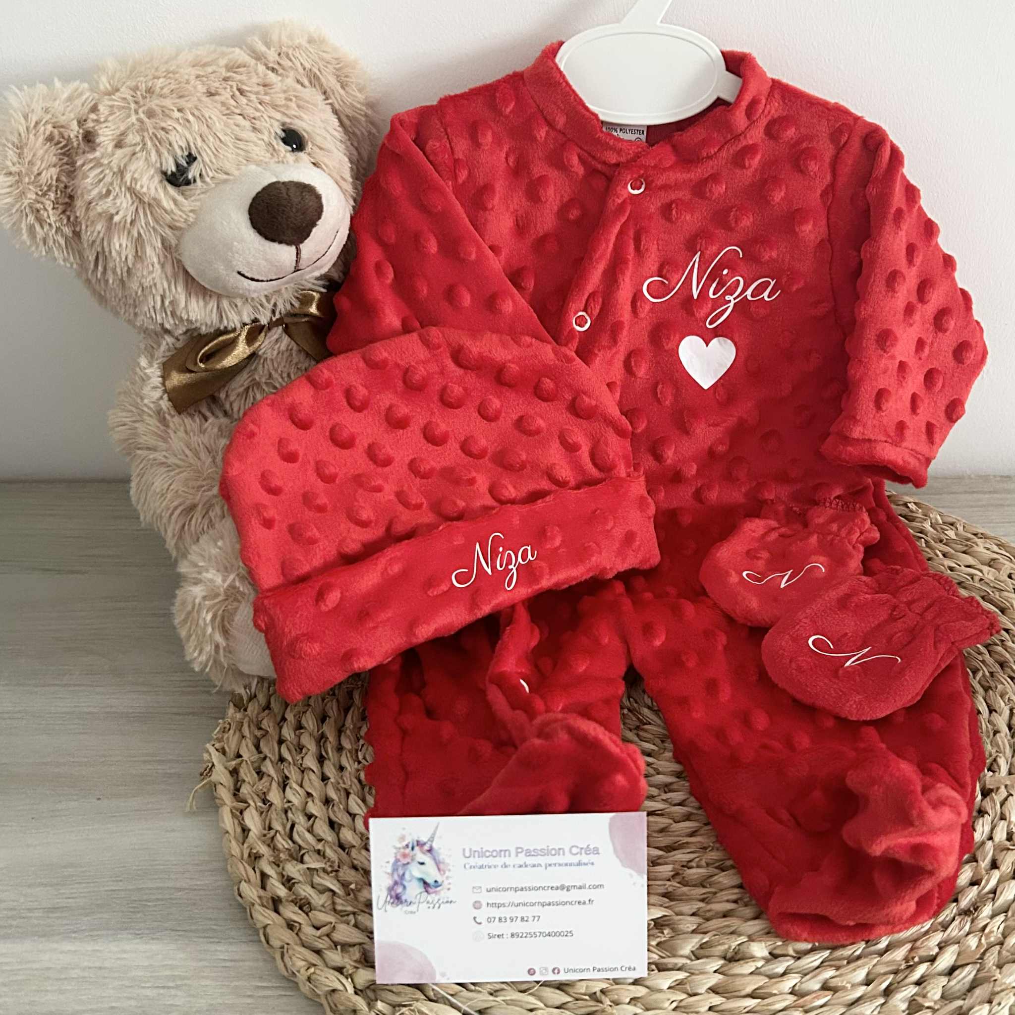 Coffret Pyjama Minky 3pcs Personnalisé