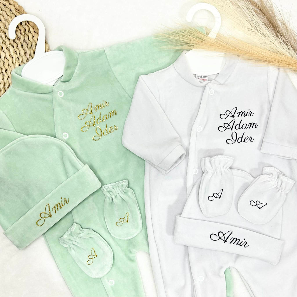 Coffret Pyjama 3pcs - Velours (9 couleurs)