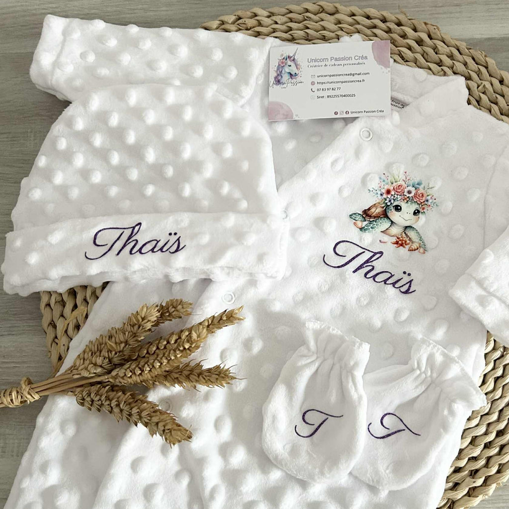 Coffret Pyjama Minky 3pcs Personnalisé