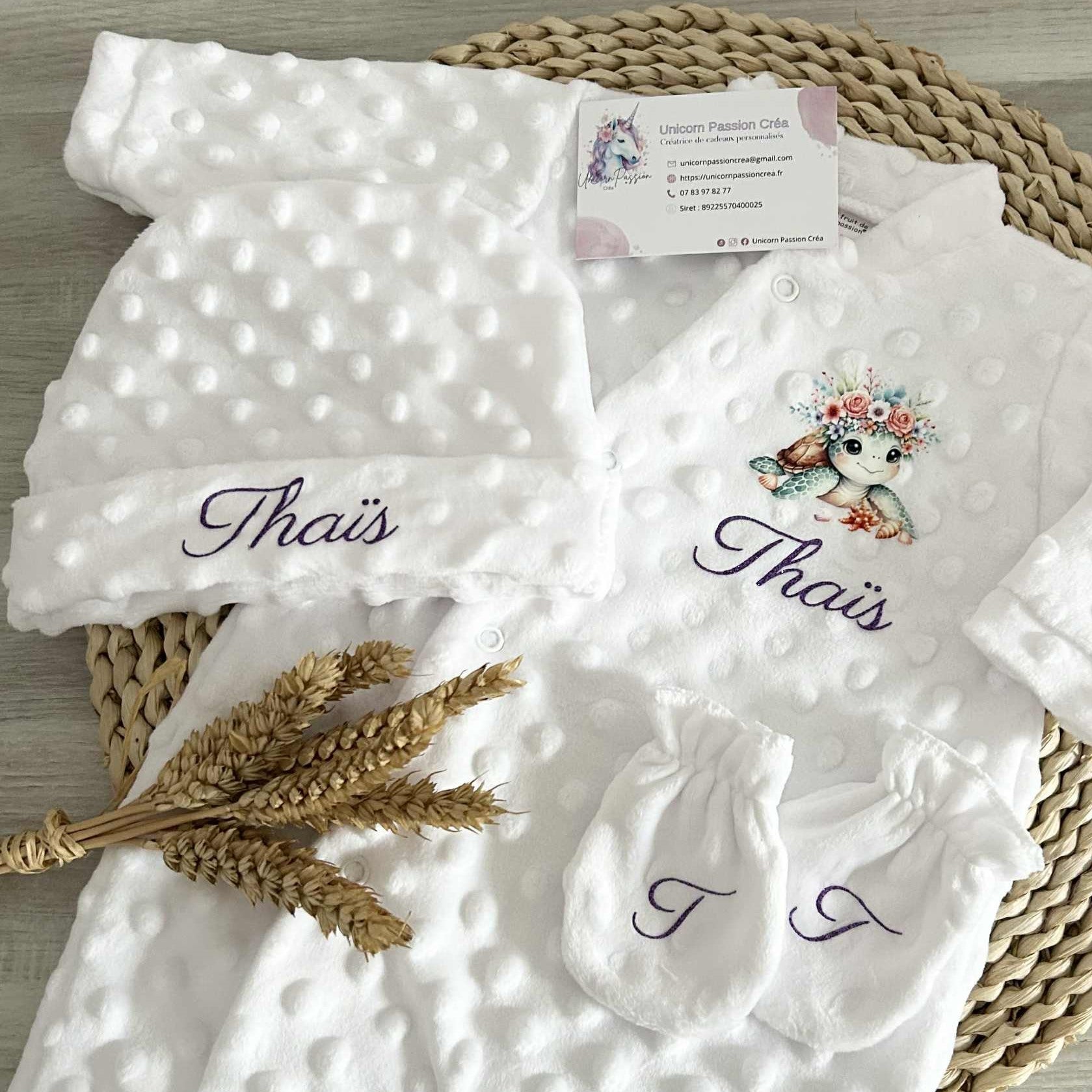 Coffret Pyjama Minky 3pcs Personnalisé