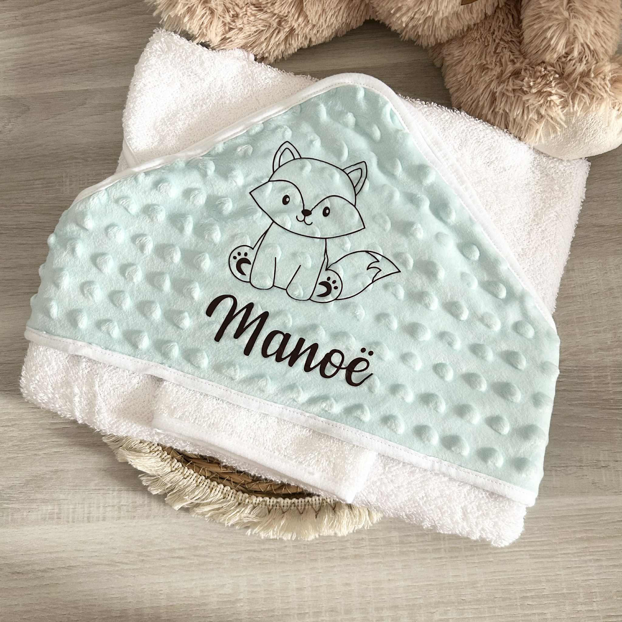 Cape de Bain Minky Personnalisée