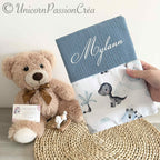 Carnet de Santé Gaze de Coton et Motif Personnalisé