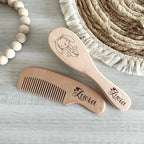 Set Brosse et Peigne en Bois - Lapin