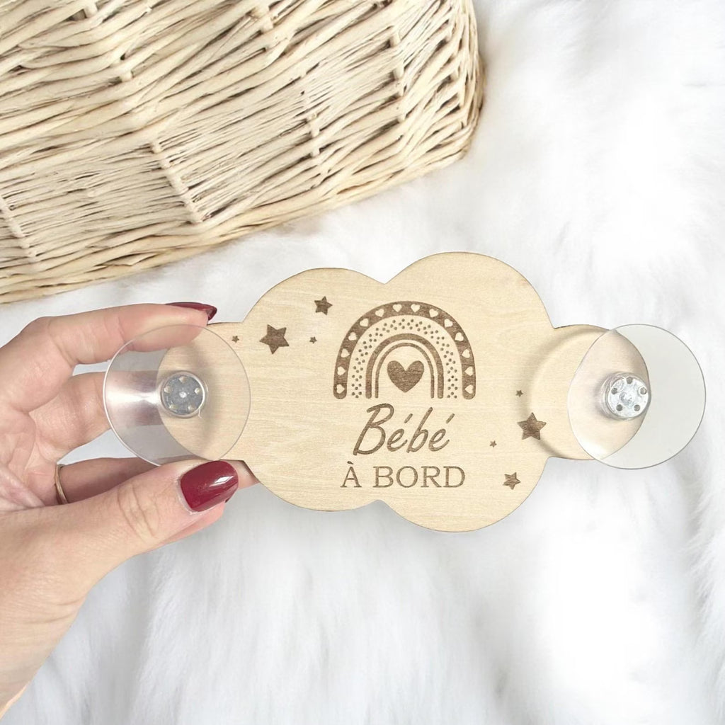 Pancarte Personnalisée en Bois - Bébé à Bord